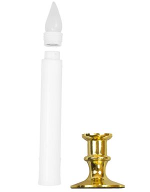 6 stk Led Stearinlys - Flimrende Flamme med Timer