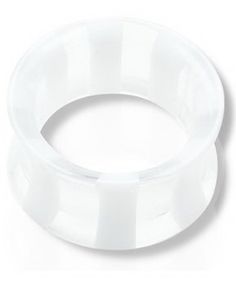 Stribet Hvid & Gennemsigtig Piercing Tunnel