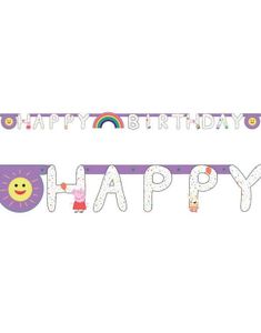 Happy Birthday Banner 2,2 meter - Peppa Pig