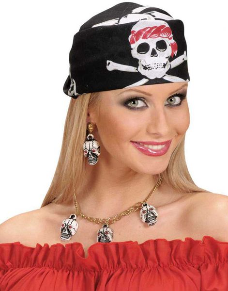 Pirate Skulls - Sort Bandana