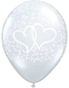 50 stk 28 cm - Klare Hjerte Balloner