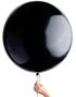 Svart Gender Reveal Ballong med Konfetti 