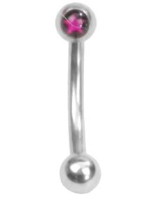 Pink Star - 1.2 x 8 mm Øjenbrynspiercing