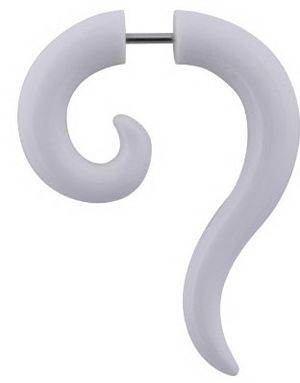 Fake Curl Piercing - Hvid