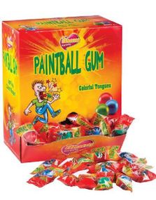 200 stk Paintball Gums - Supersure Tungefargende Tyggegumikuler - Hel Eske 920 gram