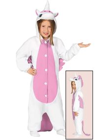 Kigurumi Pink Enhjørning Børnekostume