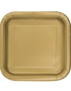 16 stk Små Firkantede Guldfarvede Paptallerkner 17 cm