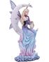 Selene - Stor Vakker Blå & Lilla Fairy Figur 34 cm