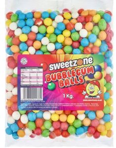 600 stk Sweetzone Bubblegum Balls - Boks med Tyggegummikugler 13-14 mm