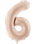 Tallet 6 - Beige Stor Folieballong 72 cm