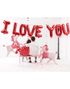 I Love You - Rødt Foliert Ballongbanner 260x40 cm