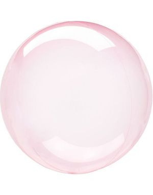 Rosa Gjennomsiktig Ballongboble 40 cm