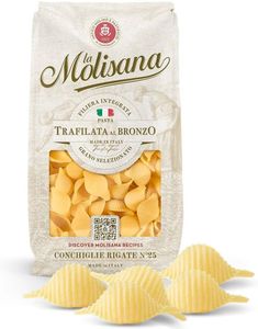 LA MOLISANA Conchiglie Rigate n.25 - Pasta 500g (Italien)