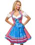 Traditionel Dirndl-Oktoberfestkjole med Forklæde