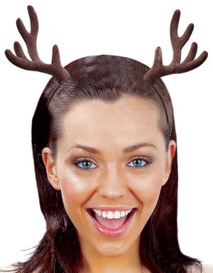Hårbøjle m/Brune Rensdyr Horn