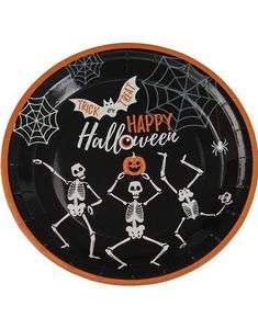 8 stk. Paptallerkner Trick or Treat - Happy Halloween - 23 cm