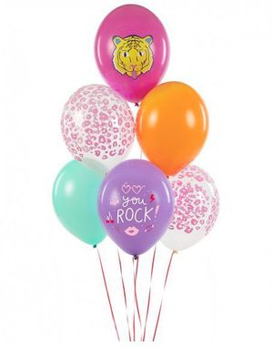 6 stk 30 cm Ballonger - You Rock Ballongbukett