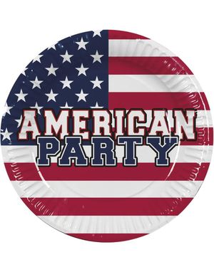 10 stk American Party Paptallerkener 23 cm