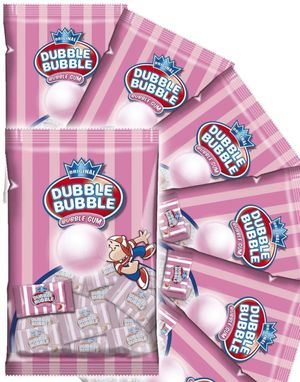 12 St Dubble Bubble Strawberry - Jordbærtyggegummi - Hel Æske 1,02 kg