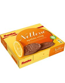 Marabou Noblesse Appelsin - Tynde Runde Mælkechokoladeplader med Appelsin og Krisp 150 gram