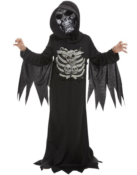 Skelet Reaper Kostume til Børn med Maske