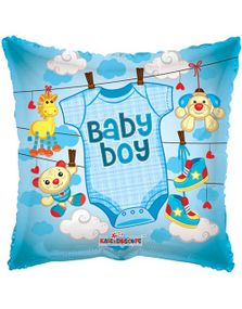Baby Boy Body - Firkantet Folieballon 46 cm