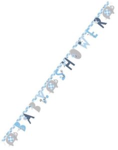 Baby Blue Elephant Banner 160 cm
