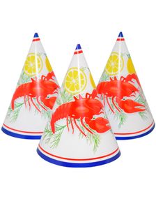 6 stk Partyhatte - Krebsefest