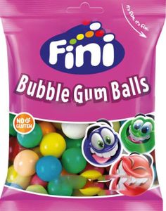 Fini Bubble Gum Balls - Pose med Tyggegummikuler 75 gram - 14-16 mm