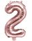 JUMBO Rose Gullfarget Tallballonger 0-9 - 86 cm