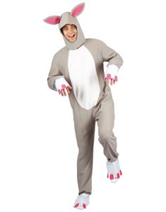 Gråt Unisex Kaninkostume