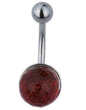 Shadow Stone Belly Piercing - Red