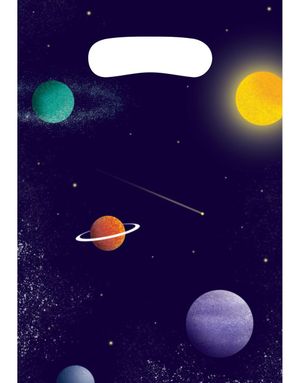 8 stk Papir Godteposer- Space Party