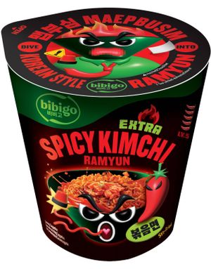 Extra Spicy Kimchi Ramyun - Ekstra Stærk Kimchismag - BIBIGO 98 gram (Korea)