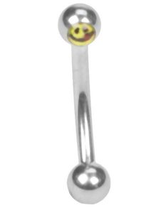 Smily med Tunge - 1.2 mm x 8 mm Øjenbrynspiercing