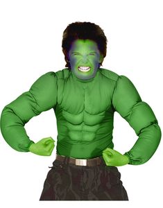 Hulken - Grøn Muskeldragt til Børn