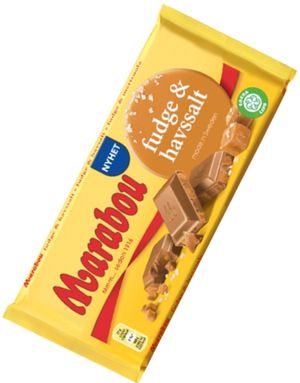 DATO PRODUKT - Marabou Fudge og Havsalt Mælkechokolade 160 gram