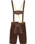 Brun imiteret læder Lederhosen til mænd