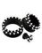 Sort Piercing Tunnel med Hvide Spikes
