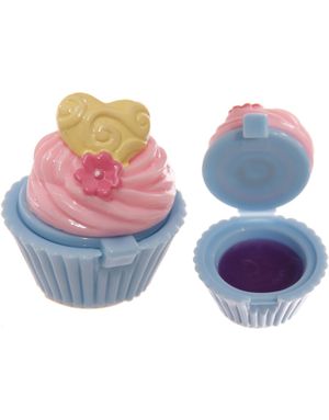 Blå Muffinsformet Lipgloss med Blåbær Smag