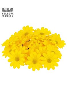 20 stk Gule Dekorationsblomster