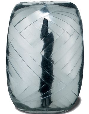 20 meter Sølvfarvet Metallisk Ballon/Gavebånd - 5 mm Bred