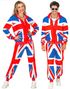 UV-Glow Union Jack Grilldress til Voksen - S