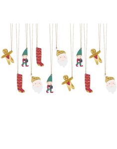 12 stk Folierte Gave- / Merkelapper med Julemotiv