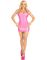 Barbie Inspirert Kort Rosa Kjole i Vinyl til Dame