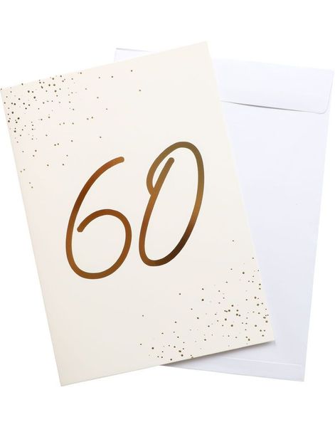 60 År - Kjempestort Gratulasjonskort med Konvolutt i A4 Format
