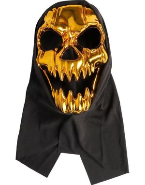 Guld Farvet Monstermaske Med Hætte