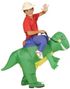 T-Rex Rytter - Oppusteligt Børnekostume