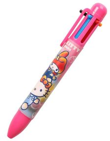Hello Kitty - Kulepenn med 6 Forskjellige Farger