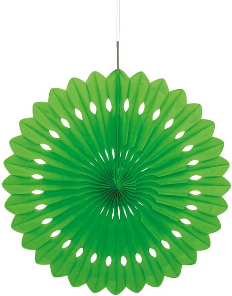 1 stk Lime Grøn Dekorvifte af Silkepapir 40 cm